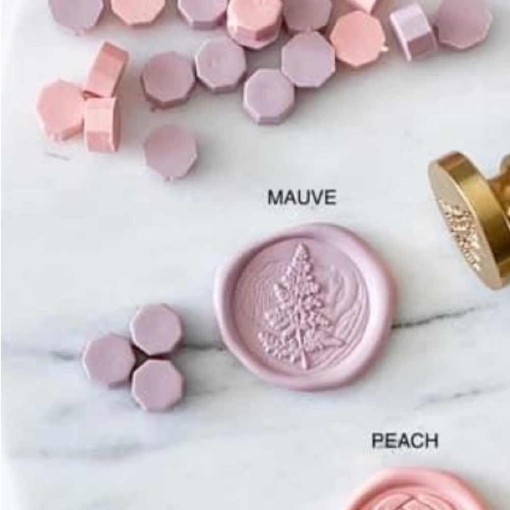 Mauve wax beads